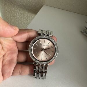 Michael Kors Silver and Rose Women's Watch